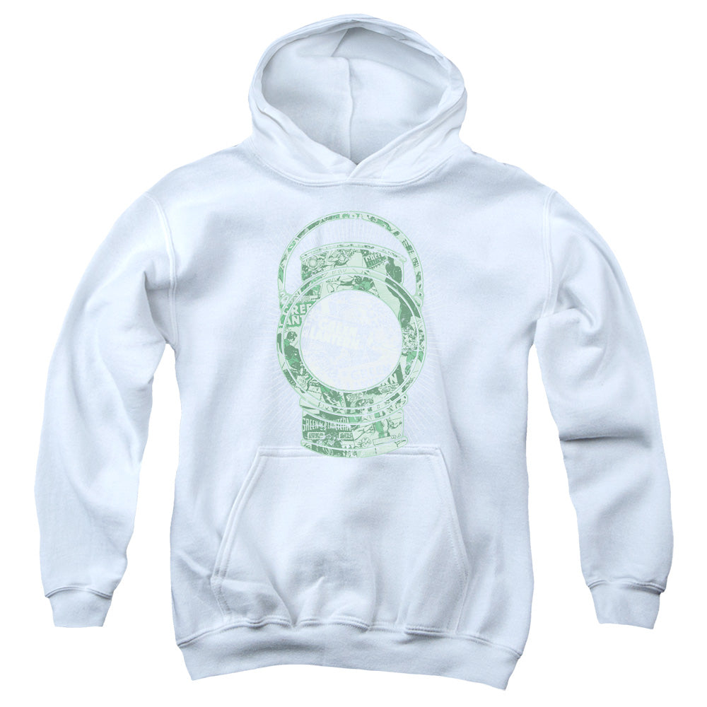 DC Comics Lantern Cover Kids Youth Hoodie White Officially Licensed