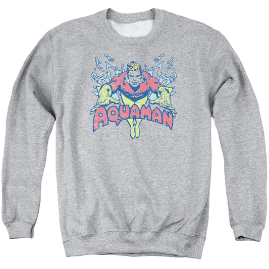 DC Comics Splish Splash Mens Crewneck Sweatshirt Athletic Heather Officially Licensed