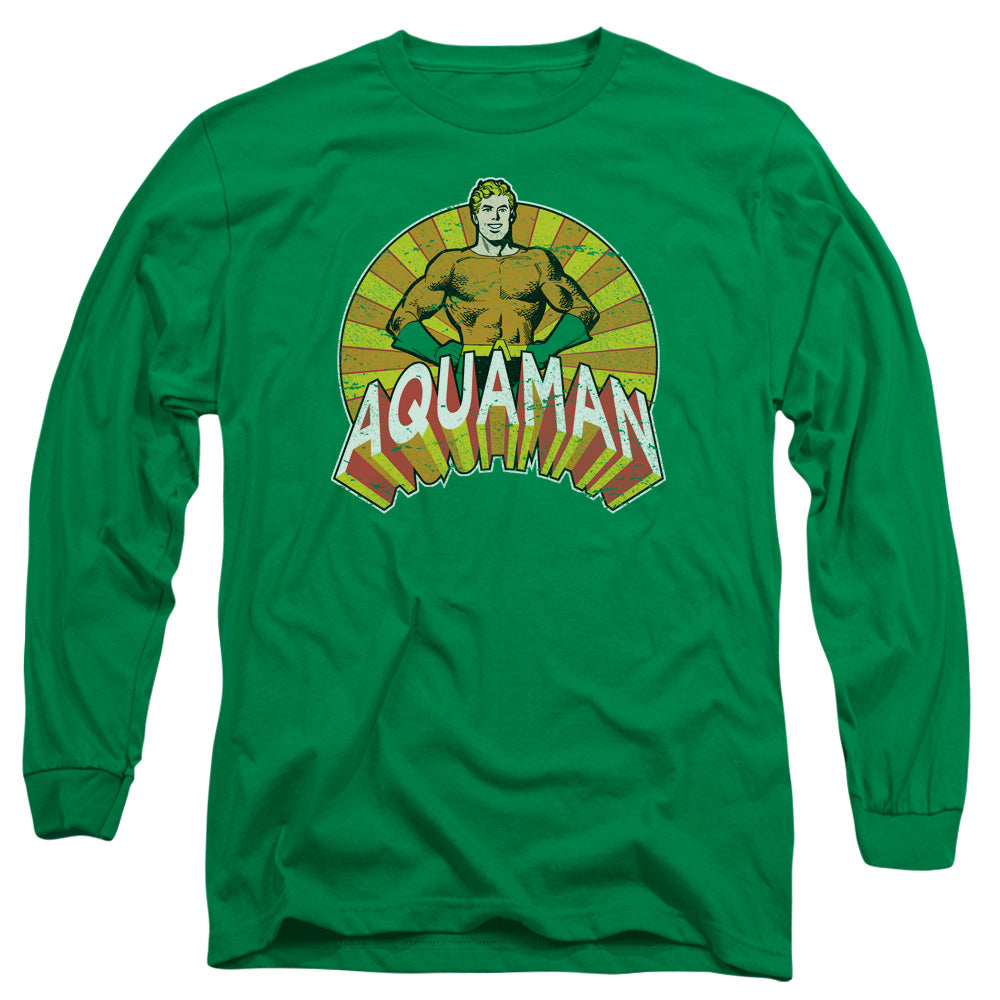 DC Comics Arms Akimbo Mens Long Sleeve Shirt Kelly Green Officially Licensed
