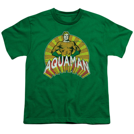 DC Comics Arms Akimbo Kids Youth T Shirt Kelly Green Officially Licensed