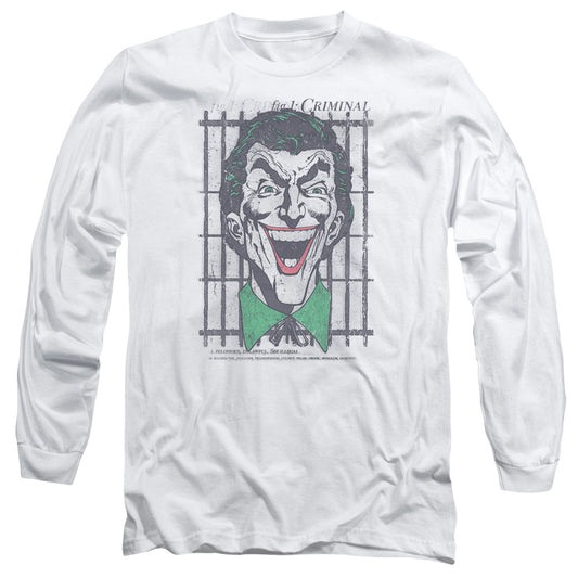 DC Comics Criminal Mens Long Sleeve Shirt White Officially Licensed