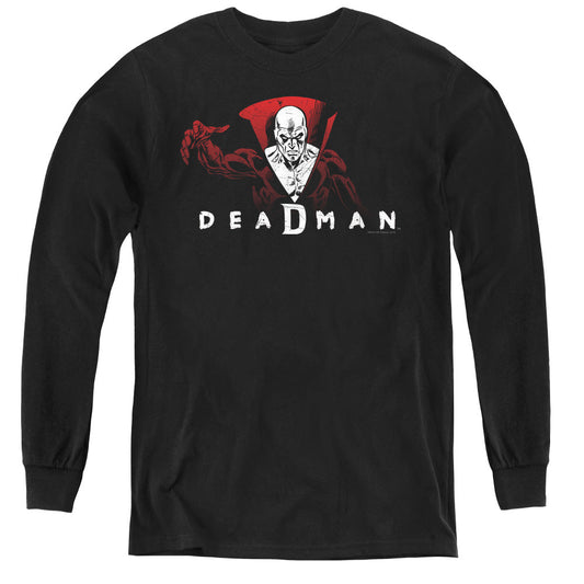 DC Comics Deadman Long Sleeve Kids Youth T Shirt Black Officially Licensed