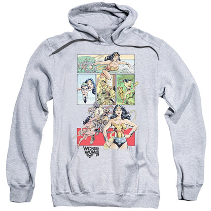Wonder Woman Ww75 Comic Page Mens Hoodie Athletic Heather Officially Licensed