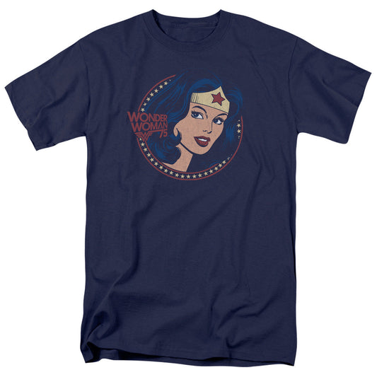 Dc Ww75 Starburst Portrait Mens T Shirt Navy Officially Licensed