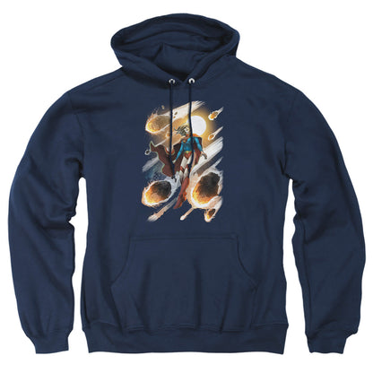 Jla Supergirl #1 Mens Hoodie Navy Officially Licensed