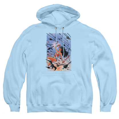 Jla Wonder Woman #1 Mens Hoodie Light Blue Officially Licensed