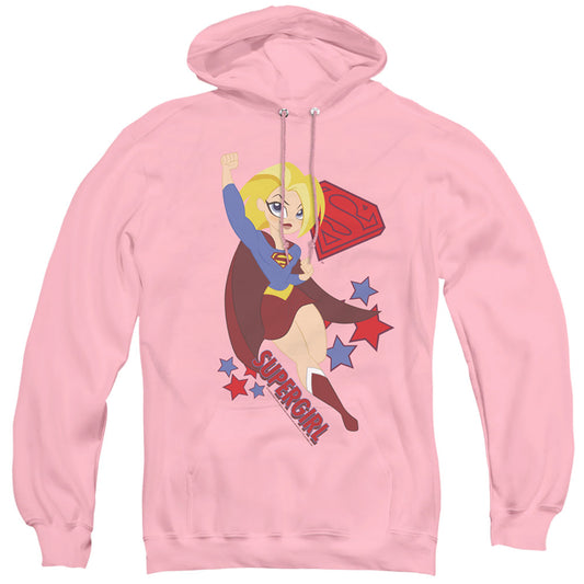 Dc Superhero Girls Supergirl Mens Hoodie Pink Officially Licensed