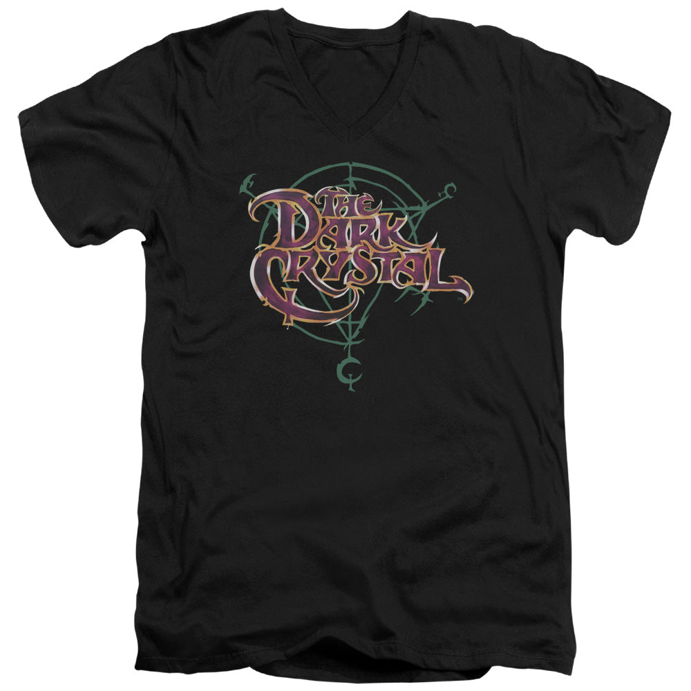 The Dark Crystal Symbol Logo Mens Slim Fit V-Neck T Shirt Black Officially Licensed