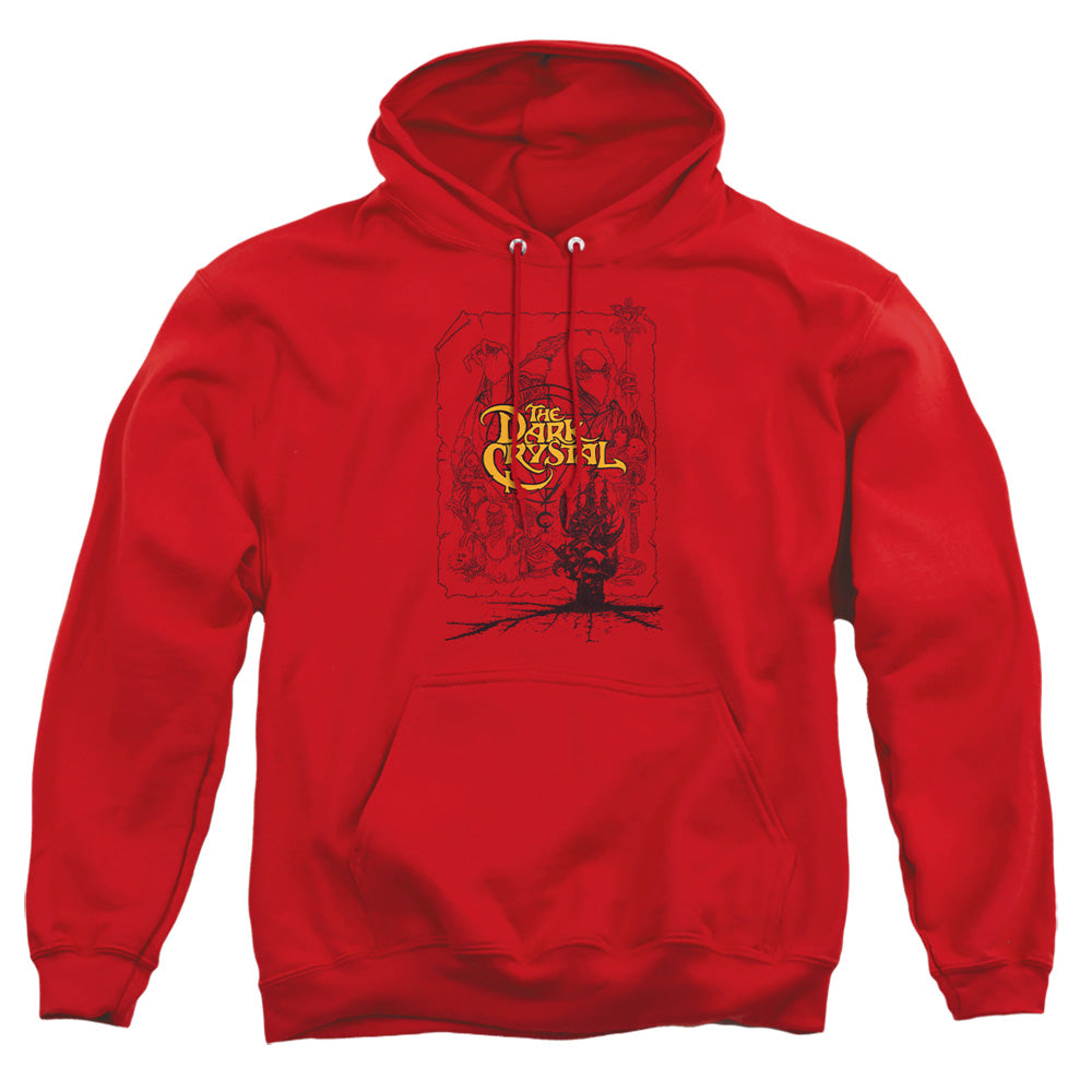 Dark Crystal Poster Lines Mens Hoodie Red Officially Licensed