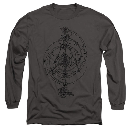 Dark Crystal Dream Spiral Mens Long Sleeve Shirt Charcoal Officially Licensed Officially Licensed