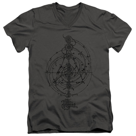 The Dark Crystal Dream Spiral Mens Slim Fit V-Neck T Shirt Charcoal Officially Licensed