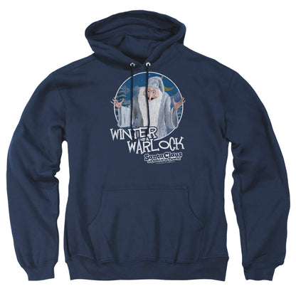 Santa Claus Is Comin To Town Winter Warlock Mens Hoodie Navy Officially Licensed