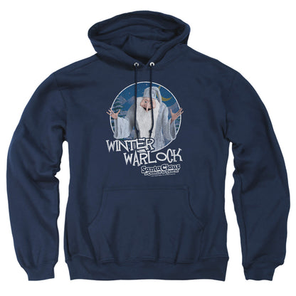 Santa Claus Is Comin To Town Winter Warlock Mens Hoodie Navy Officially Licensed