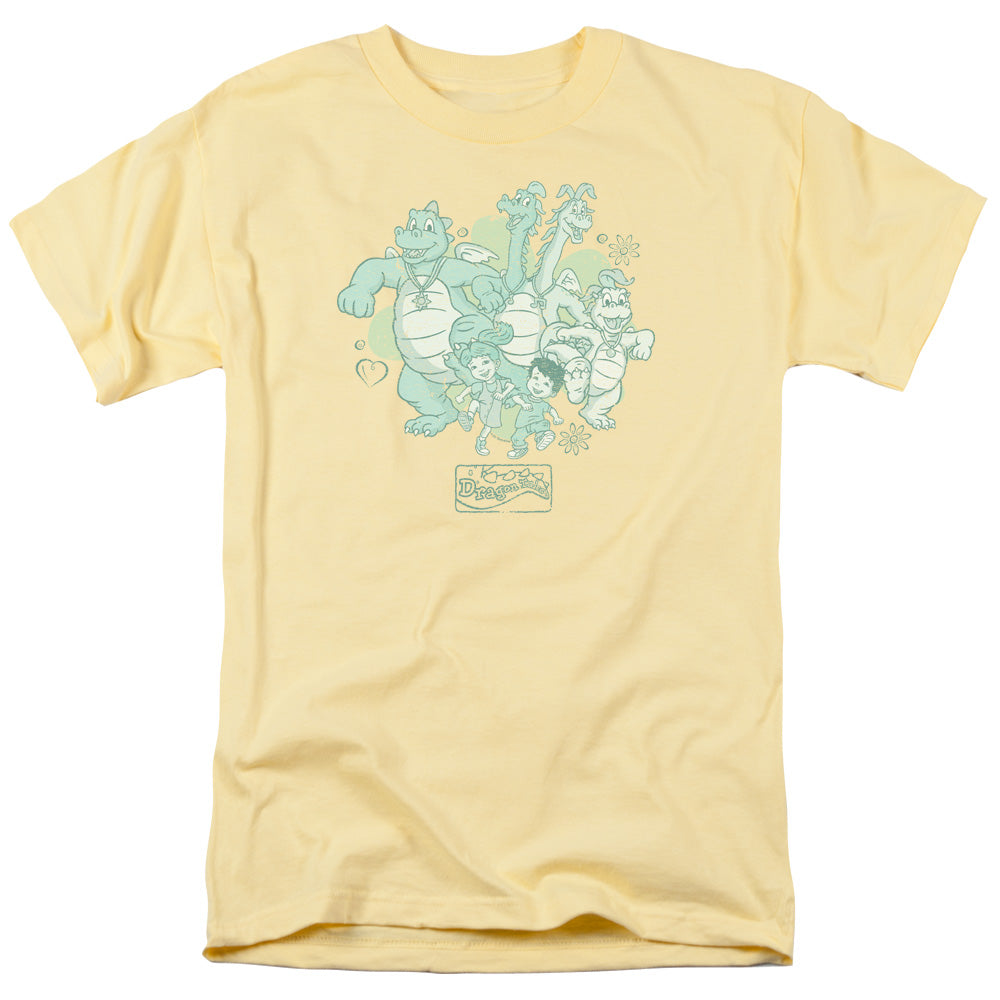 Dragon Tales Group Celebration Mens T Shirt Banana Officially Licensed