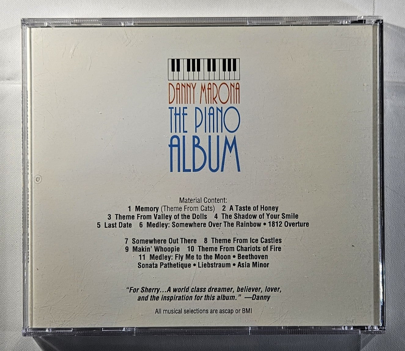 Danny Marona - The Piano Album [1995 Used CD]