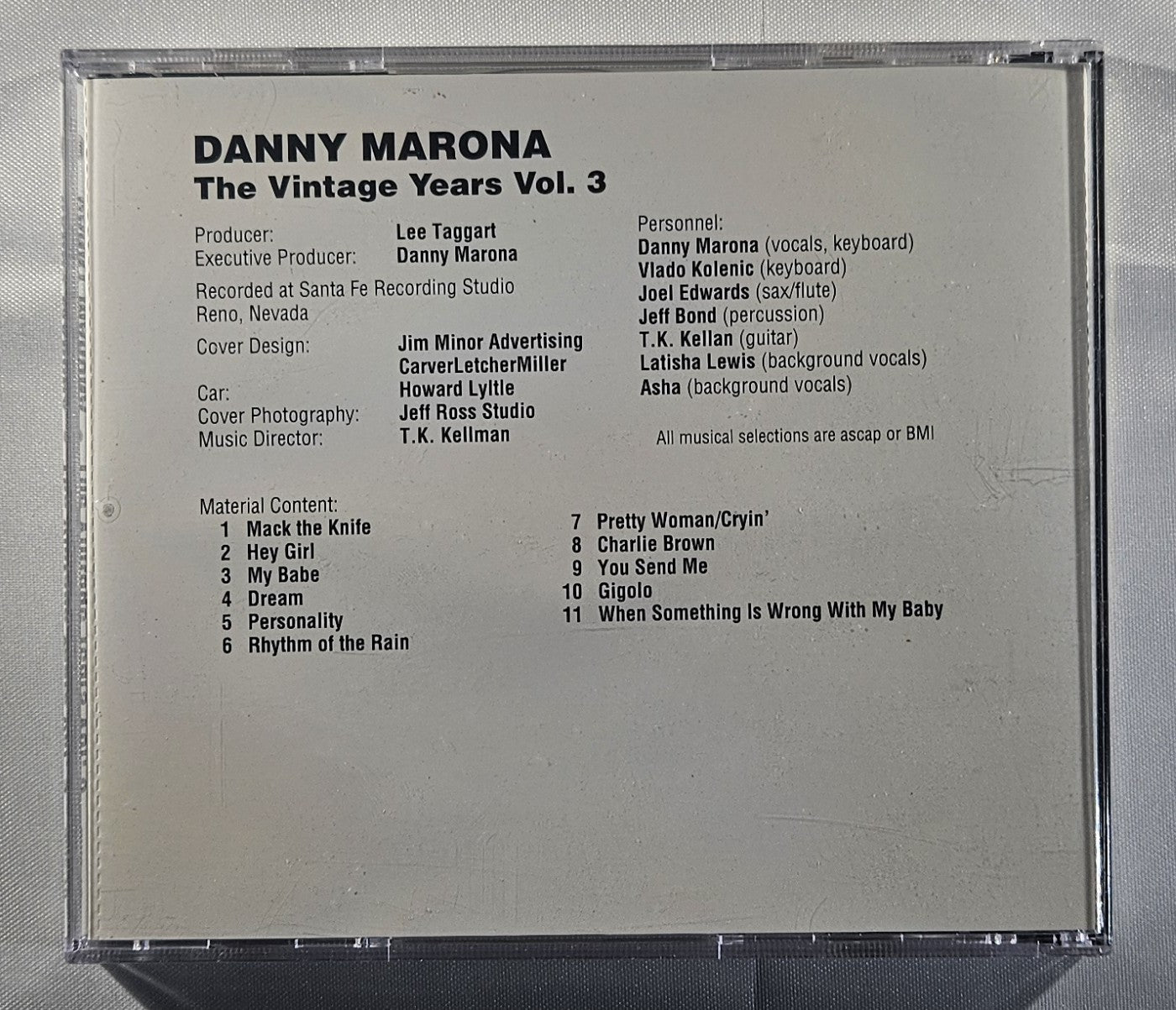 Danny Marona - The Vintage Years Vol. 3 [1996 Used CD]