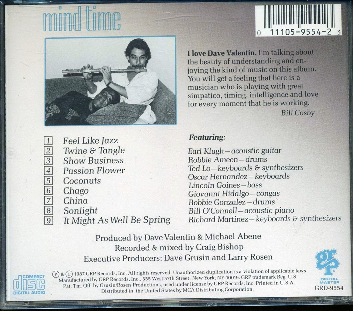 Dave Valentin - Mind Time [1987 New CD]