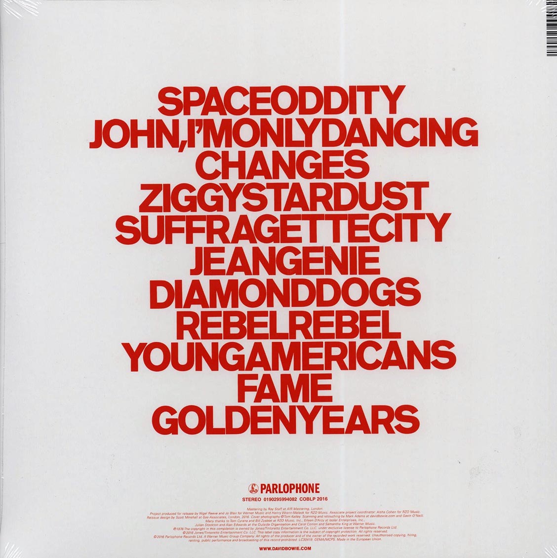 David Bowie - ChangesOneBowie [2016 Reissue 180G] [New Vinyl Record LP]