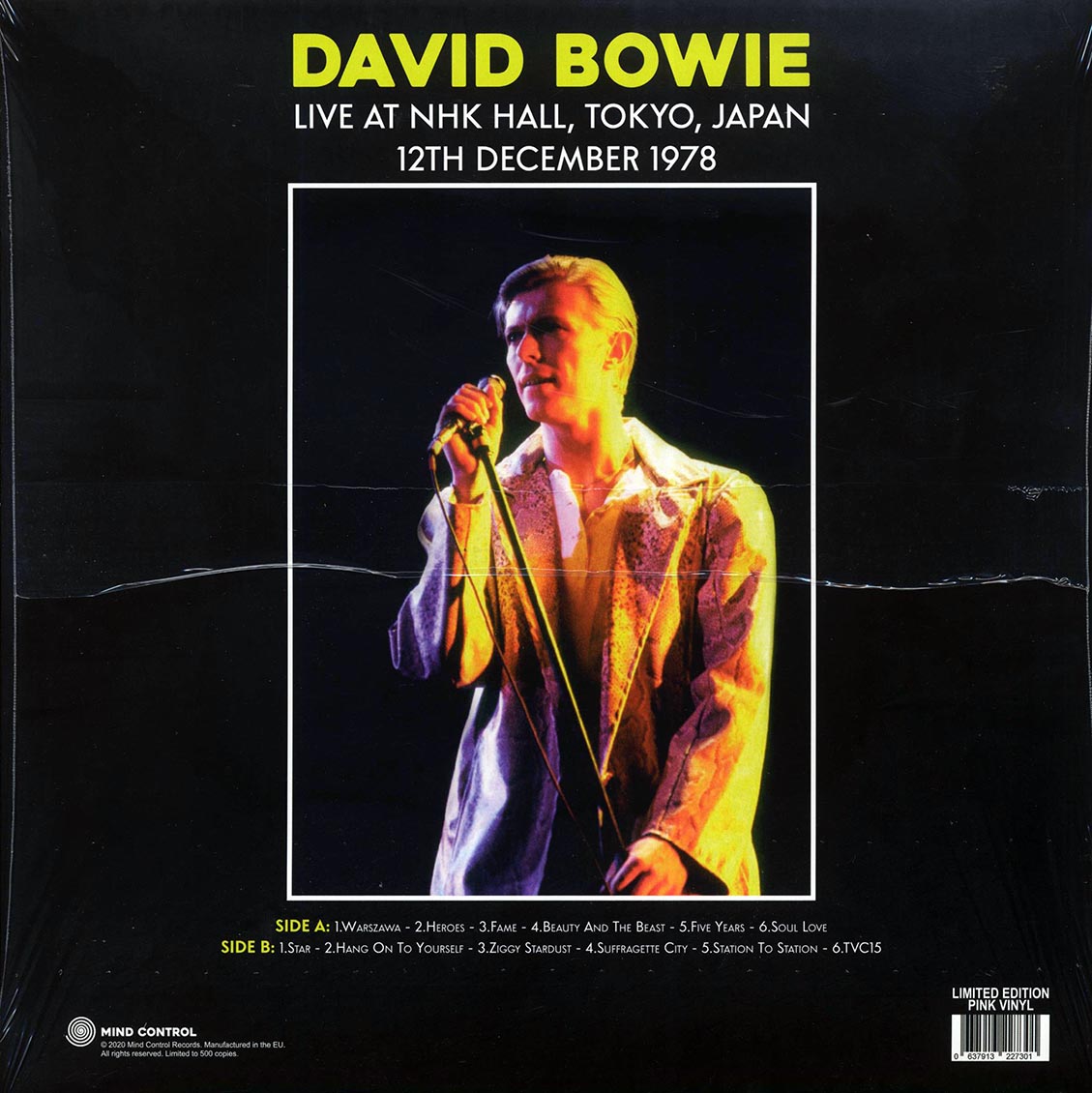 David Bowie - Live at NHK Hall, Tokyo, Japan 12th December 1978 [2023 Unofficial Limited Pink] [New Vinyl Record LP]