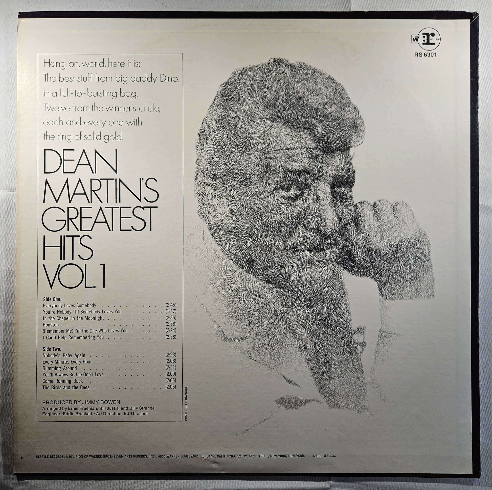Dean Martin - Dean Martin's Greatest Hits! Vol. 1 [1968 Used Vinyl Record LP]