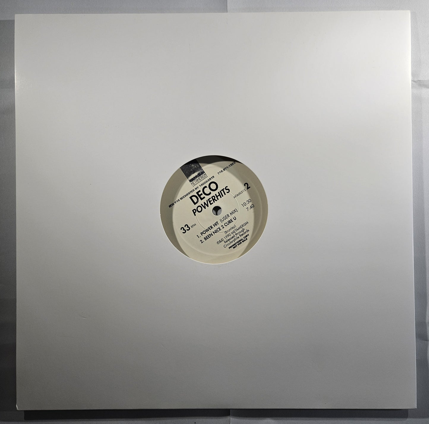 Deco - Powerhits [1990 Promo] [Used Vinyl Record 12" Single]