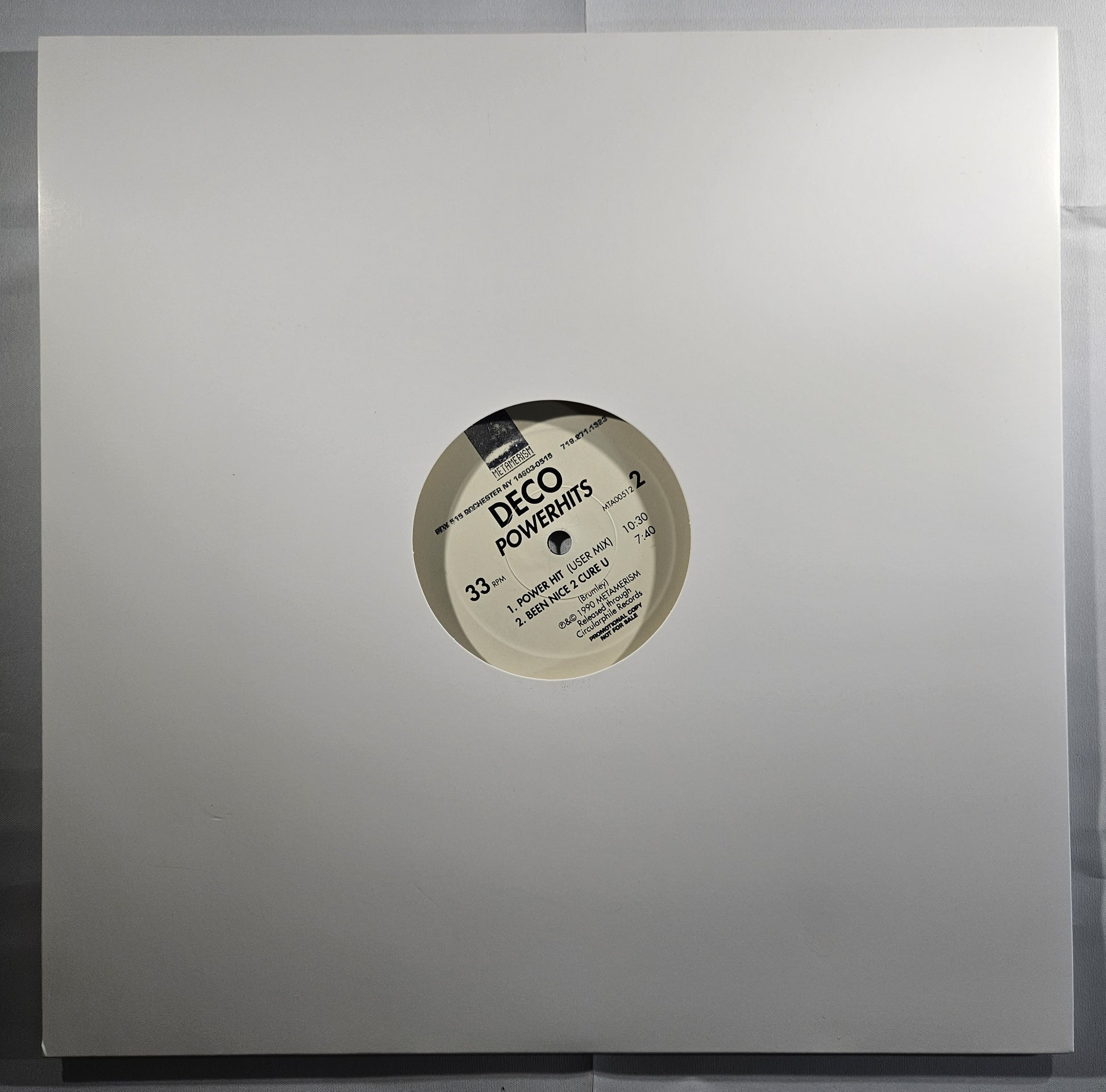 Deco - Powerhits [1990 Promo] [Used Vinyl Record 12" Single]