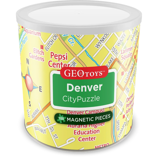 Denver City 100 Piece Magnetic Jigsaw Puzzle Geotoys