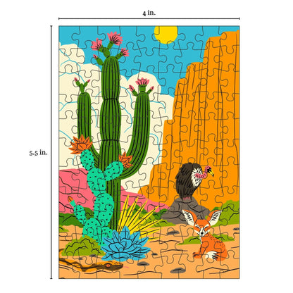 Desert Friends 99 Piece Mini Jigsaw Puzzle Puzzledly