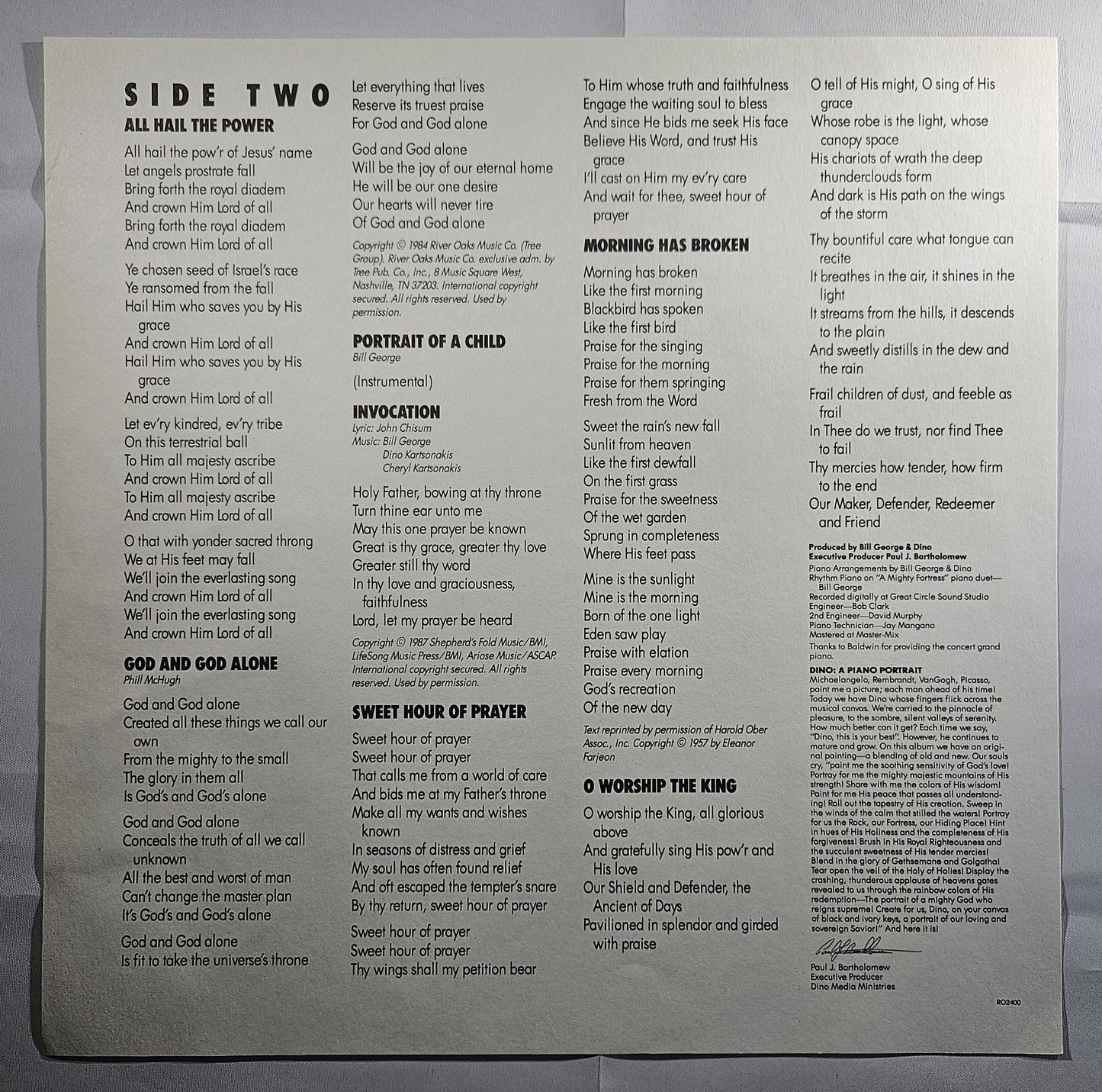 Dino - A Piano Portrait [1987 Used Vinyl Record LP]