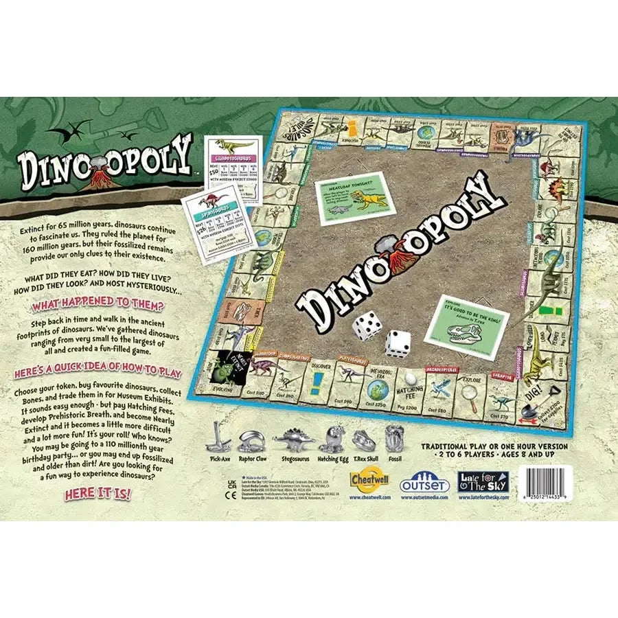 Dino-Opoly Board Game Outset