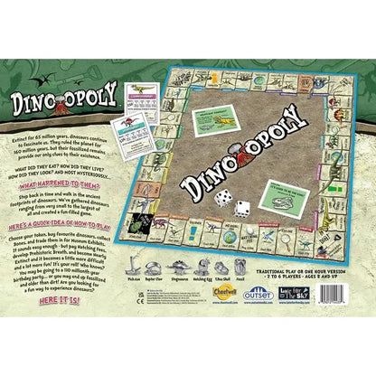 Dino-Opoly Board Game Outset