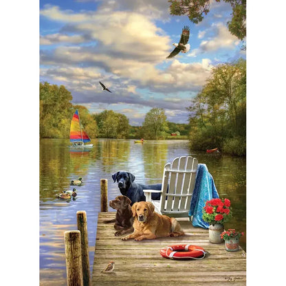Dog Day Afternoon 1000 Piece Jigsaw Puzzle Cobble Hill