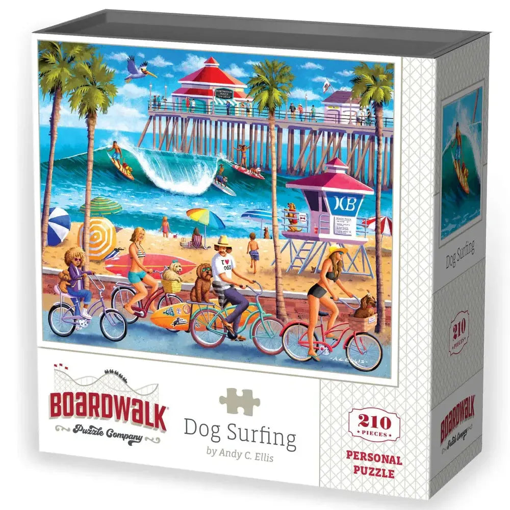 Dog Surfing 210 Piece Jigsaw Puzzle Boardwalk