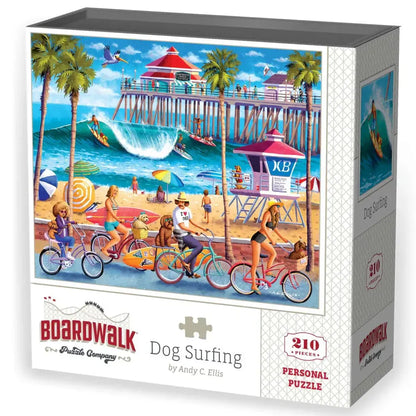 Dog Surfing 210 Piece Jigsaw Puzzle Boardwalk