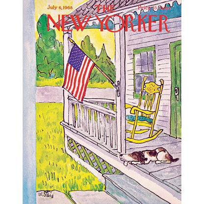Dog on Porch The New Yorker 100 Piece Mini Jigsaw Puzzle NYPC