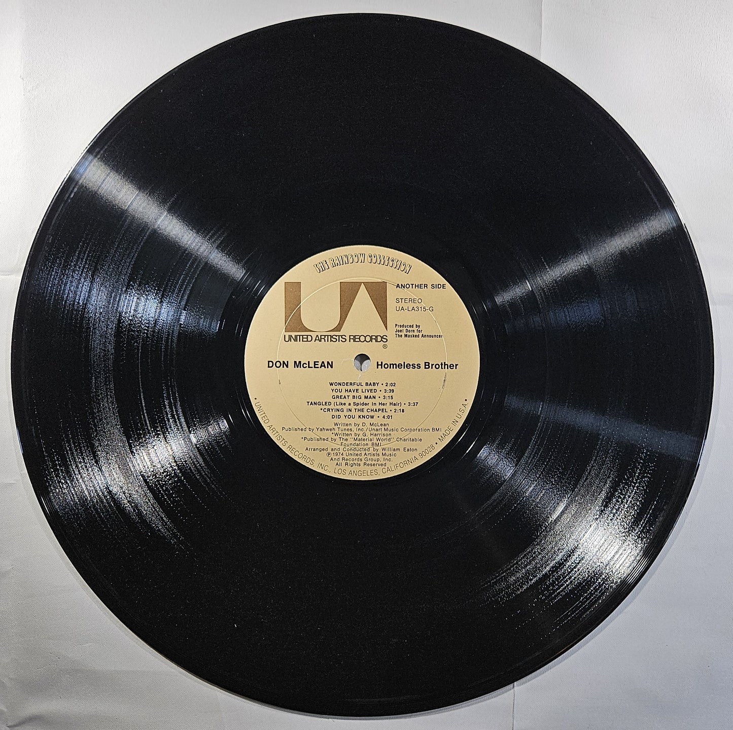 Don McLean - Homeless Brother [1974 All Disc Press] [Used Vinyl Record LP] [B]