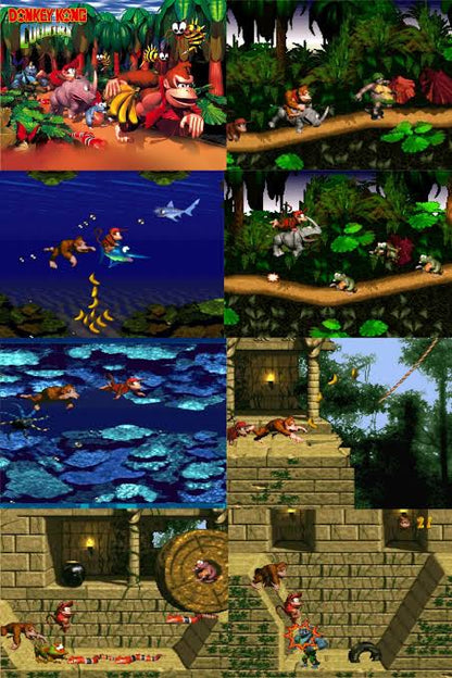 Donkey Kong Country 1 SNES Video Game Cartridge Super Nintendo 1994