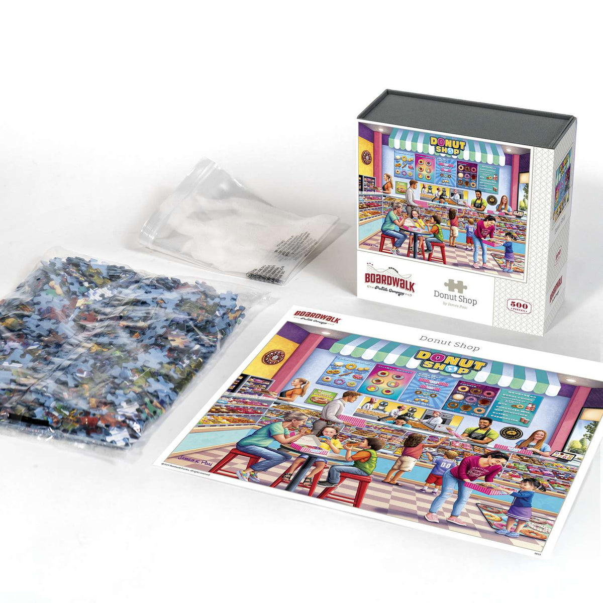 Donut Shop 500 Piece Jigsaw Puzzle Boardwalk