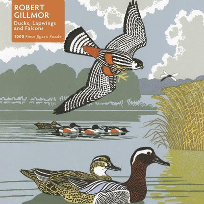 Ducks, Lapwings & Falcons by Robert Gillmor 1000 Piece Jigsaw Puzzle Flame Tree