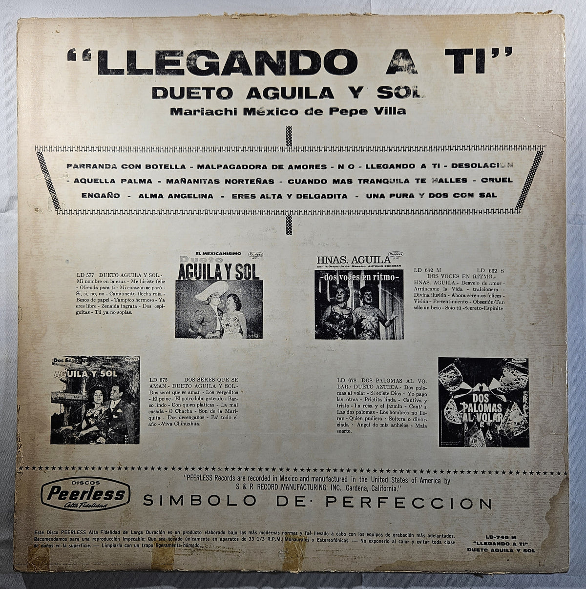 Dueto Aguila Y Sol - Llegando A Ti [Used Vinyl Record LP]