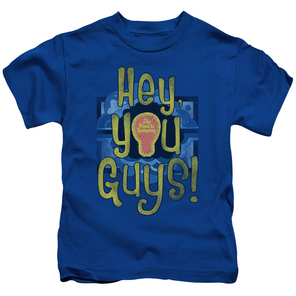 Electric Company Hey You Guys Juvenile Kids Youth T Shirt Royal Blue (7) Officially Licensed