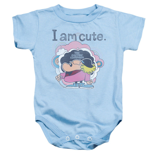 Electric Company I Am Cute Infant Baby Snapsuit Light Blue Officially Licensed