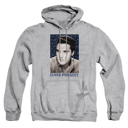 Elvis Presley Blue Sparkle Mens Hoodie Athletic Heather