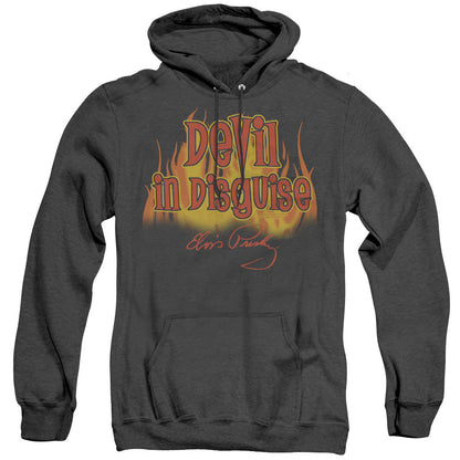 Elvis Presley Devil In Disguise Mens Heather Hoodie Black Officially Licensed