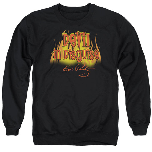 Elvis Presley Devil In Disguise Mens Crewneck Sweatshirt Black