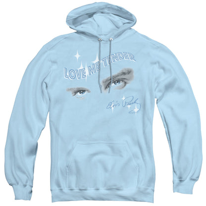 Elvis Presley Tender Eyes Mens Hoodie Light Blue Officially Licensed