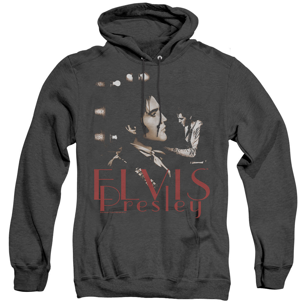 Elvis Presley Memories Mens Heather Hoodie Black Officially Licensed