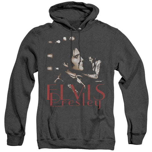 Elvis Presley Memories Heather Mens Hoodie Black Officially Licensed