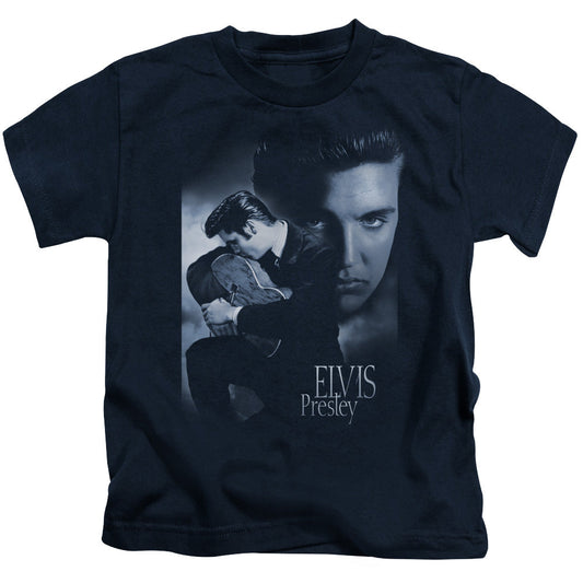 Elvis Presley Reverent Juvenile Kids Youth T Shirt Navy Blue Officially Licensed
