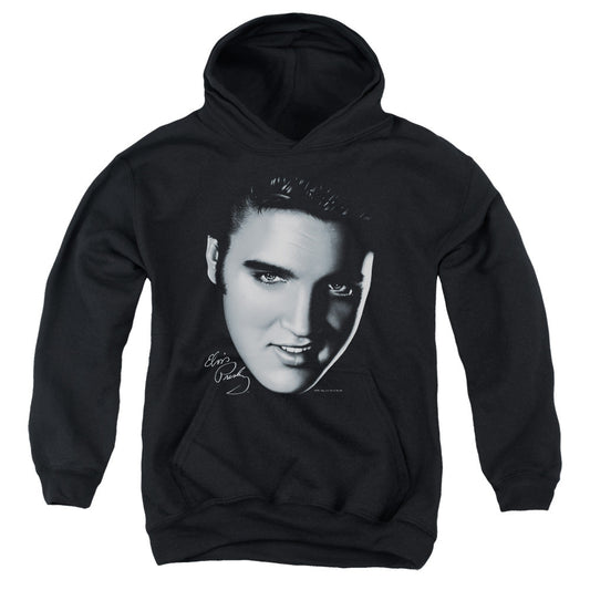Elvis Presley Big Face Kids Youth Hoodie Black Officially Licensed